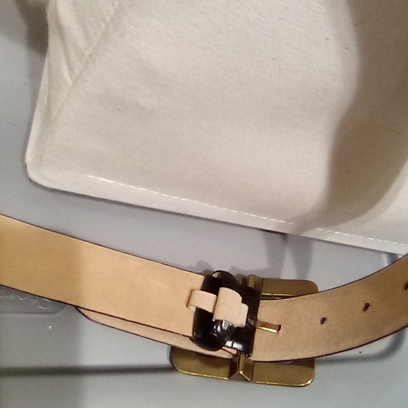 Lake Shore Drive Black Gater Bronze Scrollwork Buckle Belt - Picture 7 of 16